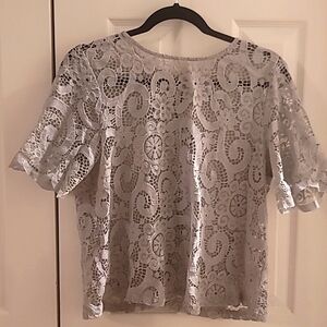 Sheer lace blouse